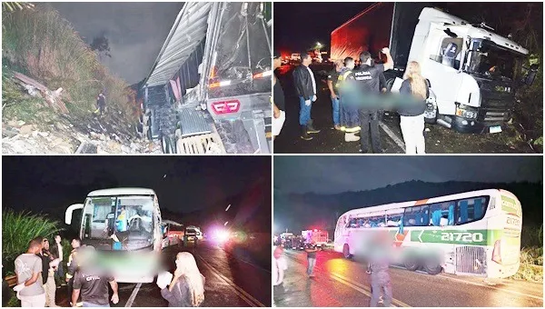 Tragédia na Bahia: Acidente entre ônibus e carreta deixa 4 mortos