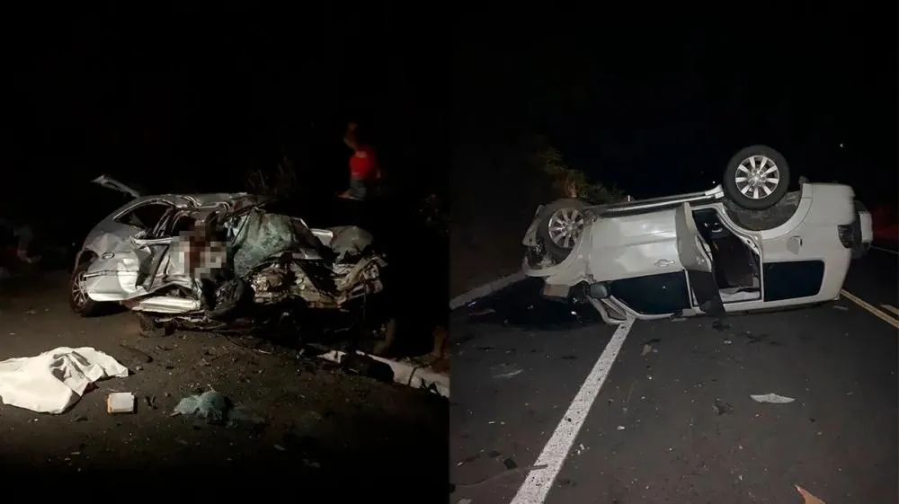 Grave acidente de carro mata cinco pessoas da mesma família em Mundo Novo-BA