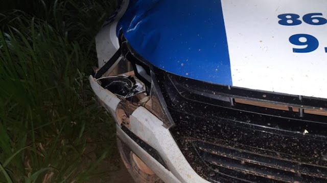 Acidente na BR-135 Com viatura da PM deixa ciclista morto em Riachão da Neves