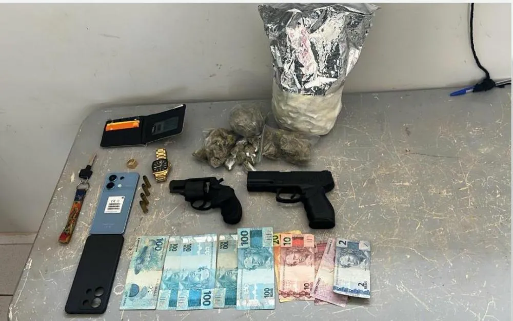 Homem é preso com arma e drogas durante operação da CIPE/CERRADO em Luís Eduardo Magalhães