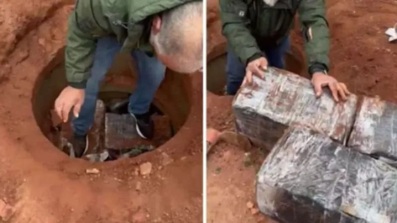 Polícia Civil apreende quase uma tonelada de maconha escondida em poço no interior de São Paulo