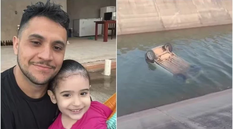 Pai e filha são achados mortos em carro submerso em canal no interior do Ceará