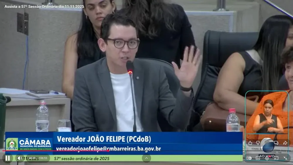 Novo empréstimo à vista? Vereador João Felipe alerta sobre a possibilidade de uma nova dívida da Prefeitura de Barreiras