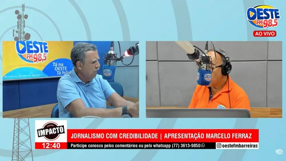 Zito Barbosa afirma categoricamente que foi ele quem garantiu a verba do Complexo Esportivo do Barreiras 1, mas Danilo Henrique contesta ao vivo no programa diante de milhares de pessoas