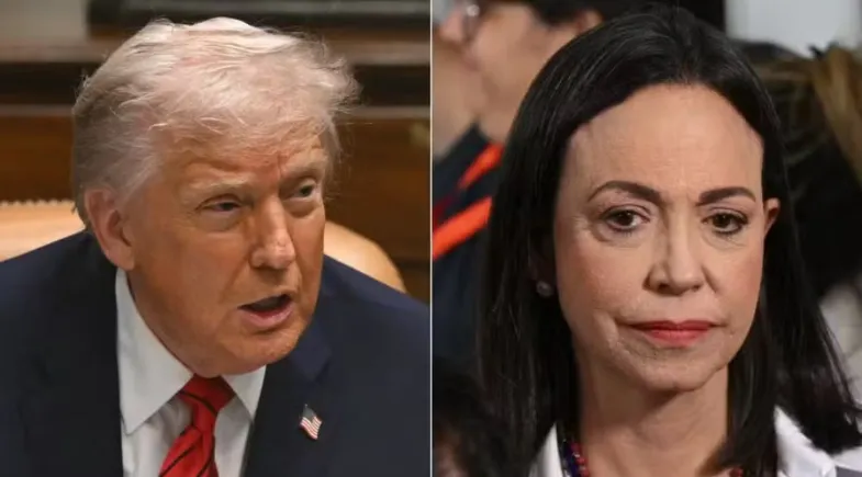 Trump minimiza o papel de María Corina e diz que os EUA irão administrar a transição na Venezuela