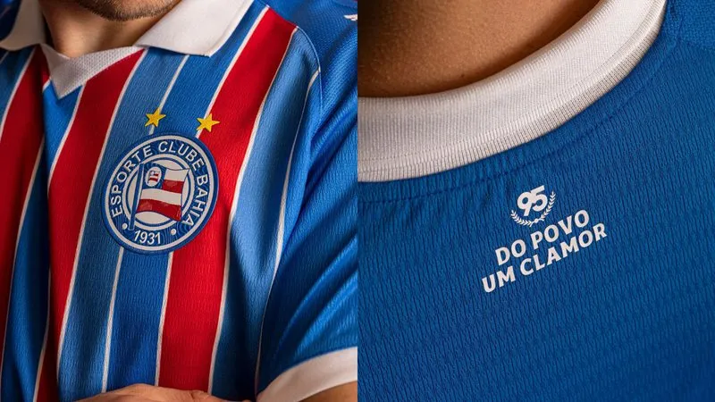 Bahia lança nova camisa tricolor para 2026 com homenagem à torcida