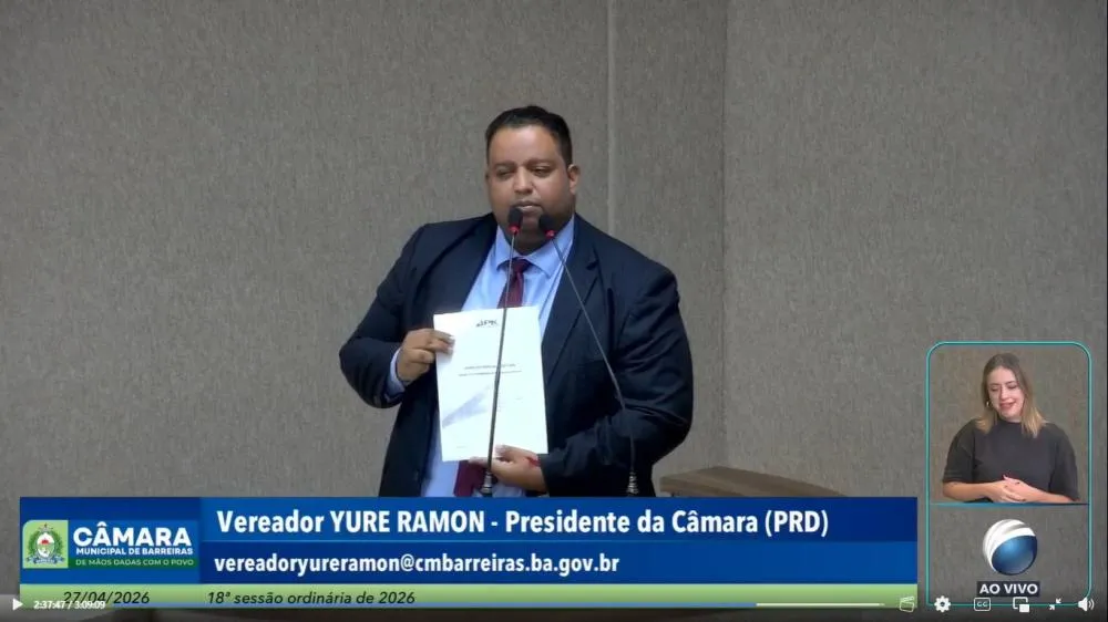 Vereador Yure Ramon cobra transparência sobre os recursos da 3ª ponte em Barreiras