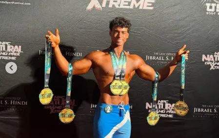 Victor Alexandre conquista seis títulos e prêmio geral em campeonato de fisiculturismo nos EUA