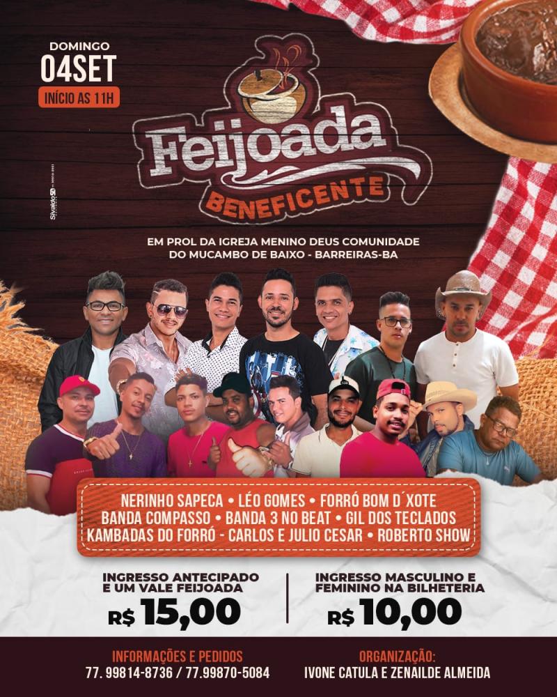 Feijoada beneficente no povoado Mucambo