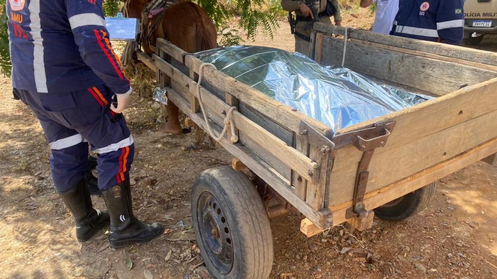 Carroceiro é encontrado morto dentro da própria carroça em Ibotirama; suspeita é de infarto